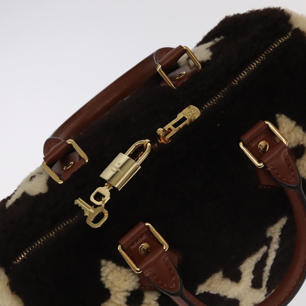 LOUIS VUITTON Monogram Teddy Speedy Bandouliere 25 Bag 2way M55422 Auth 106300SM