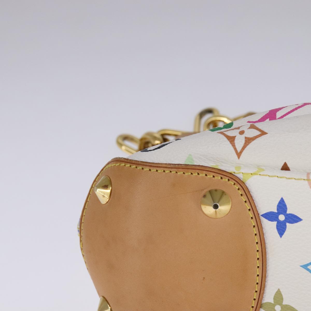 LOUIS VUITTON Monogram Multicolor Judy PM Shoulder Bag White M40257 Auth 106321AV