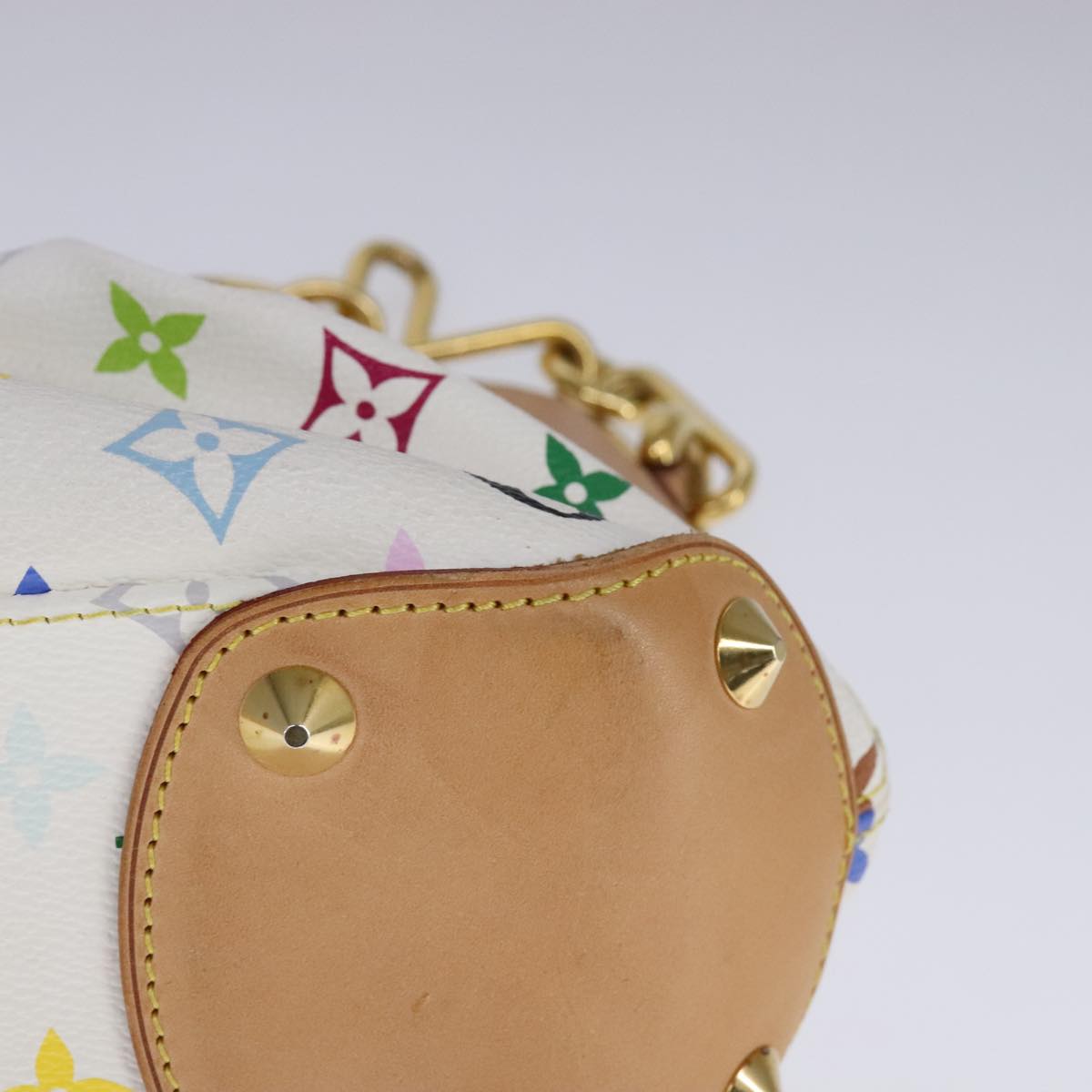 LOUIS VUITTON Monogram Multicolor Judy PM Shoulder Bag White M40257 Auth 106321AV