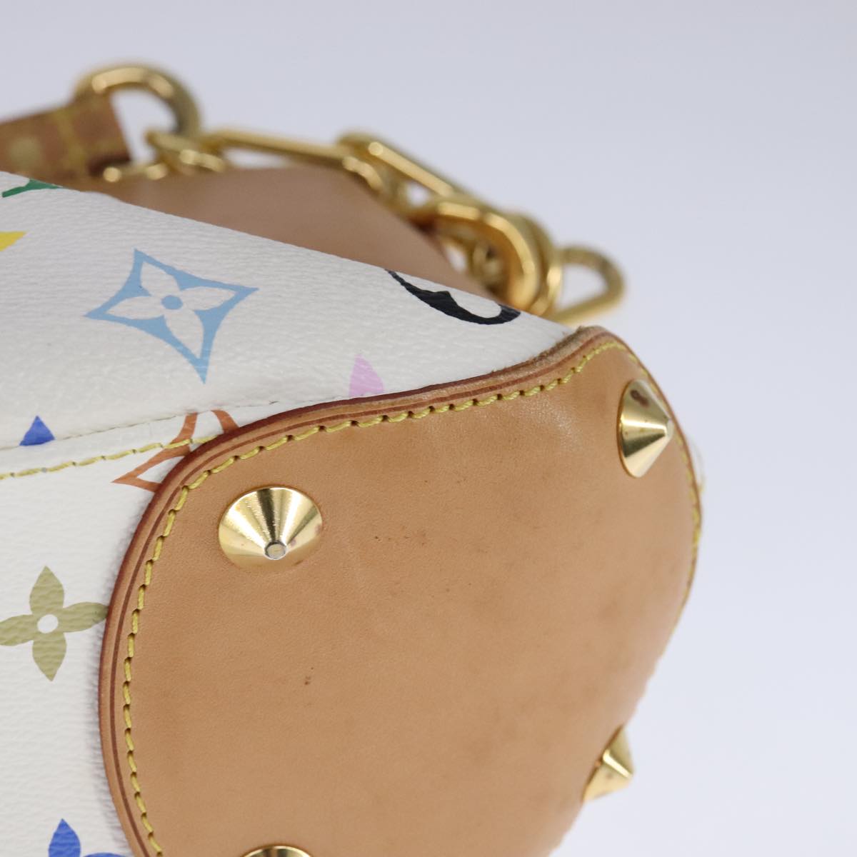 LOUIS VUITTON Monogram Multicolor Judy PM Shoulder Bag White M40257 Auth 106321AV