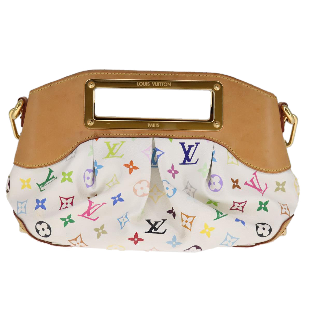 LOUIS VUITTON Monogram Multicolor Judy PM Shoulder Bag White M40257 Auth 106321AV