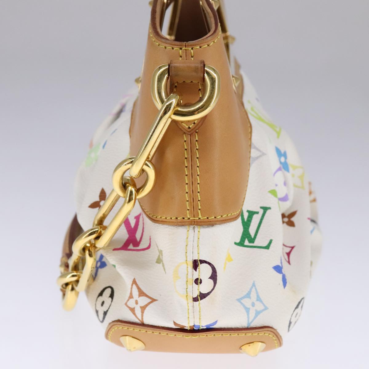 LOUIS VUITTON Monogram Multicolor Judy PM Shoulder Bag White M40257 Auth 106321AV