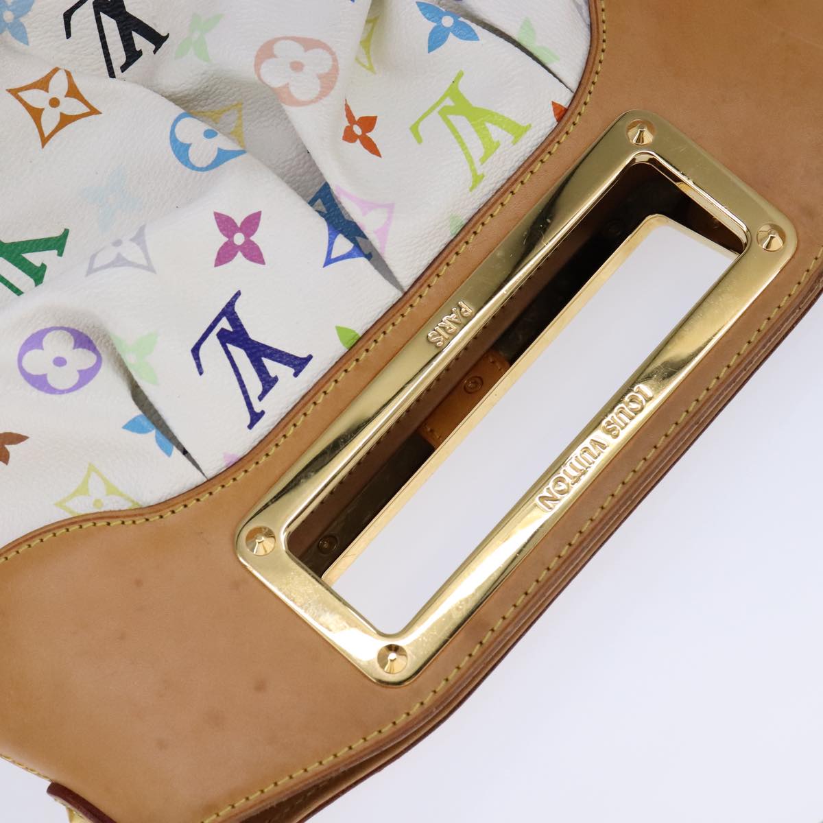 LOUIS VUITTON Monogram Multicolor Judy PM Shoulder Bag White M40257 Auth 106321AV