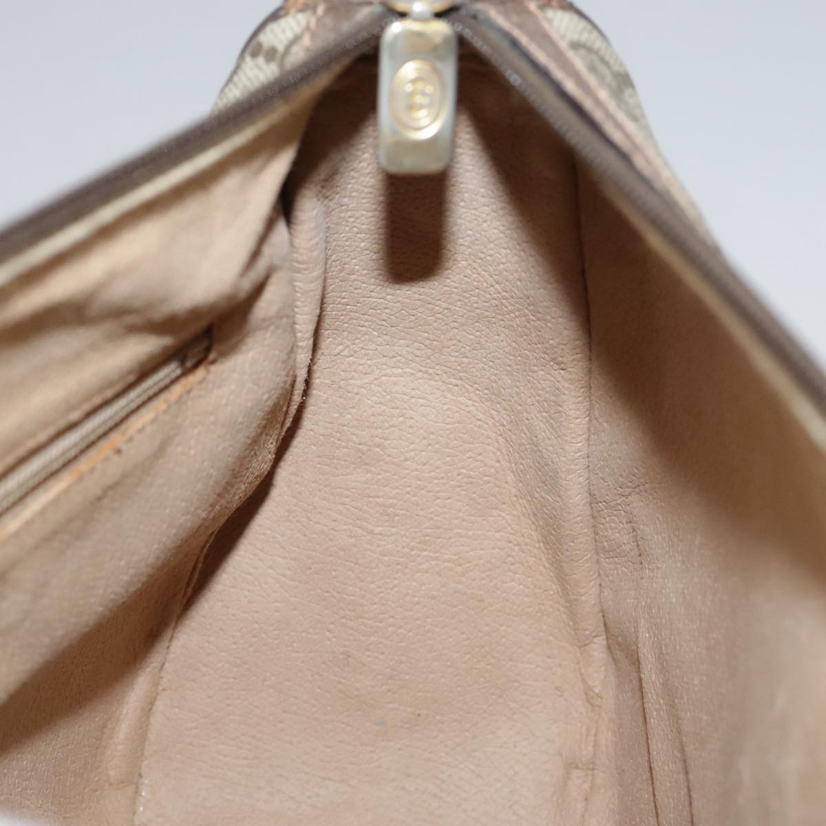 GUCCI GG Supreme Web Sherry Line Shoulder Bag PVC Beige 89 02 032 Auth 106357