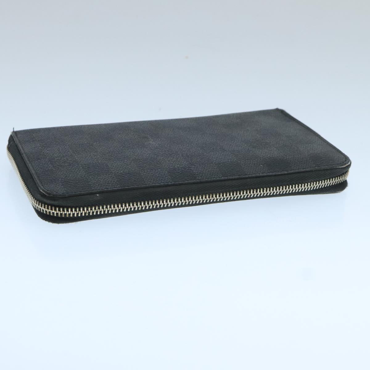 LOUIS VUITTON Damier Graphite Zippy Organizer Long Wallet N63077 LV Auth 106425