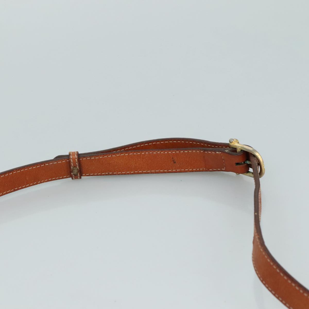 CELINE Macadam Canvas Shoulder Bag PVC Leather Brown Gold Auth 106514