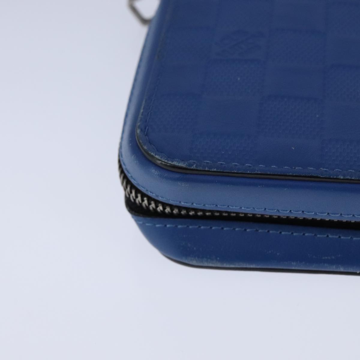 LOUIS VUITTON Damier Infini Organizer Atholl Bag Blue Neptune N41396 Auth 106584