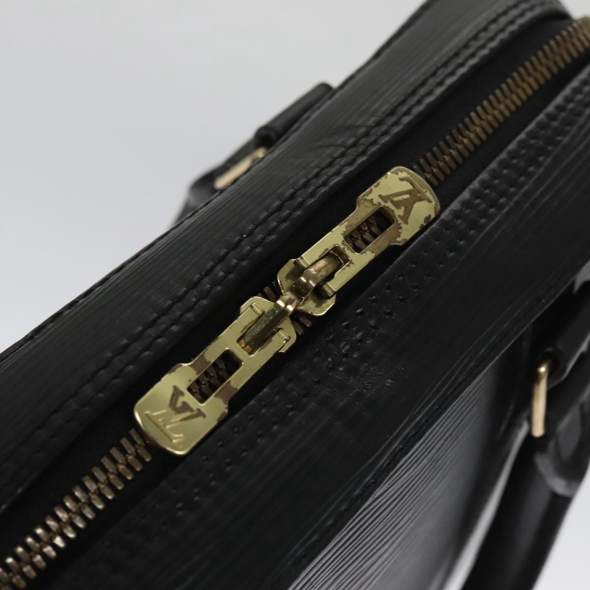 LOUIS VUITTON Epi Hand Bag SPO Black LV Auth 106723A
