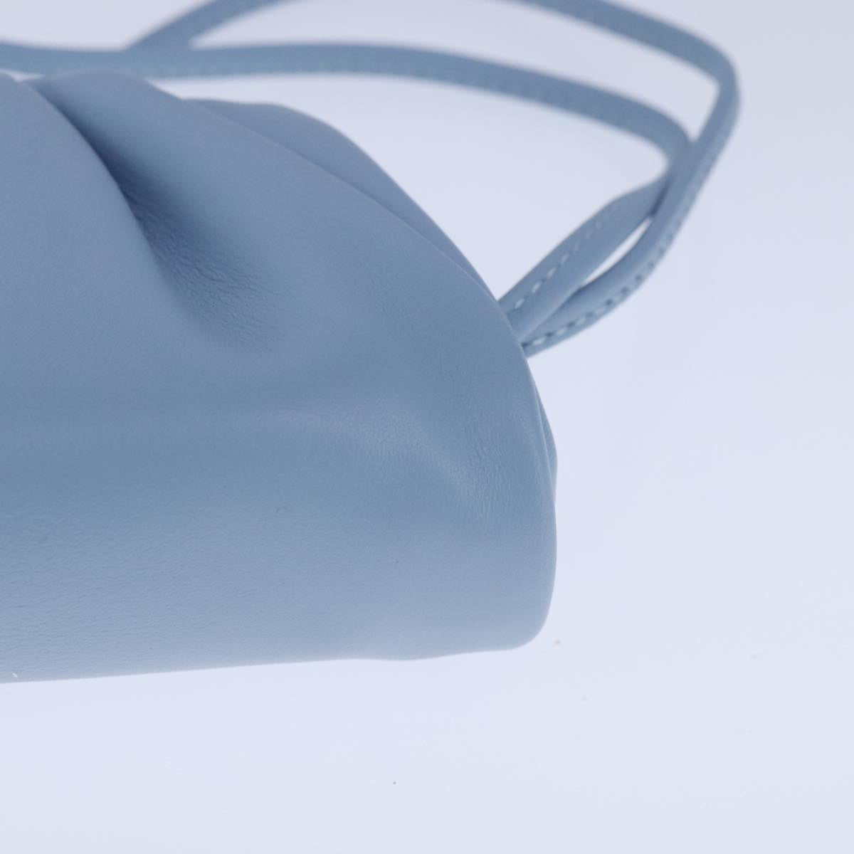 BOTTEGA VENETA The Pouch Leather Light Blue Auth 106740V