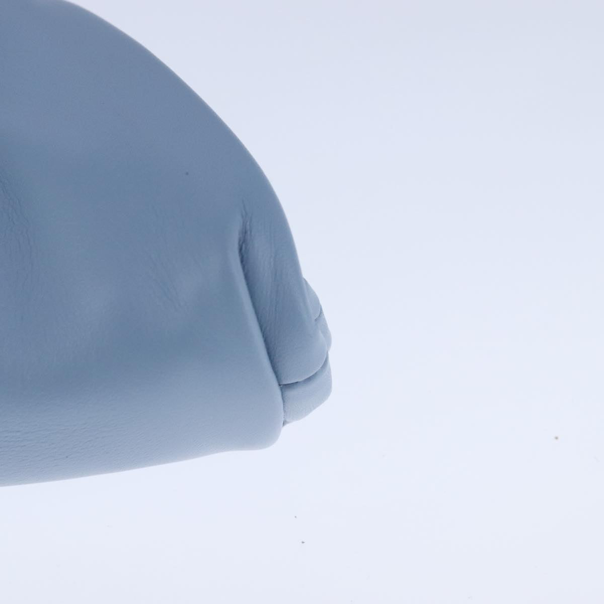 BOTTEGA VENETA The Pouch Leather Light Blue Auth 106740V