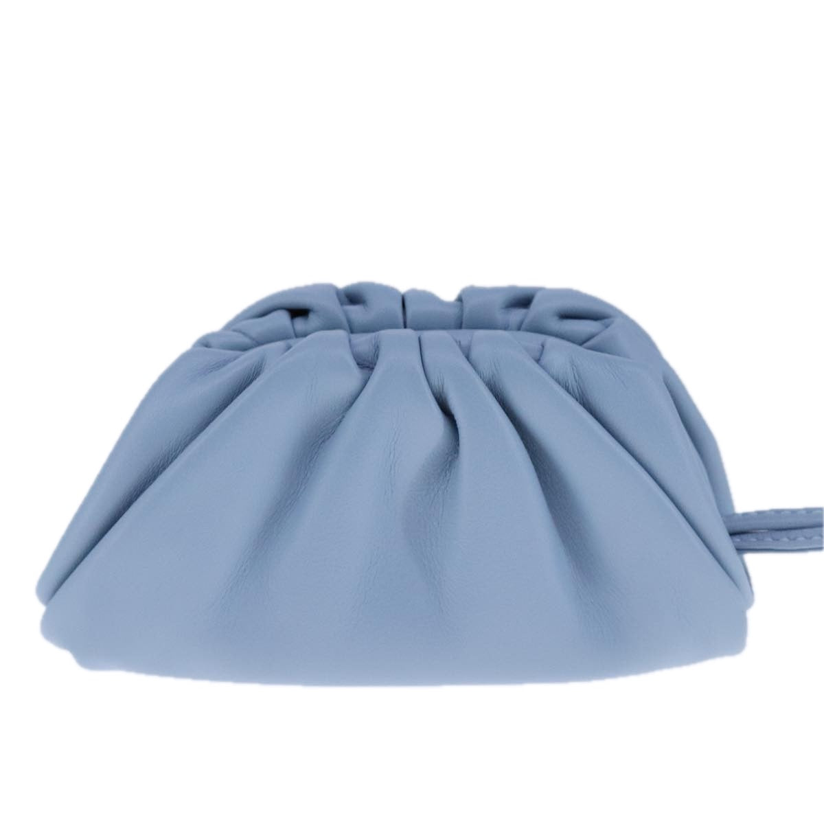 BOTTEGA VENETA The Pouch Leather Light Blue Auth 106740V