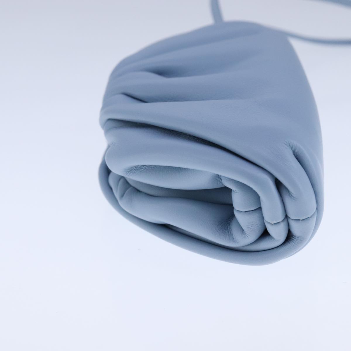 BOTTEGA VENETA The Pouch Leather Light Blue Auth 106740V