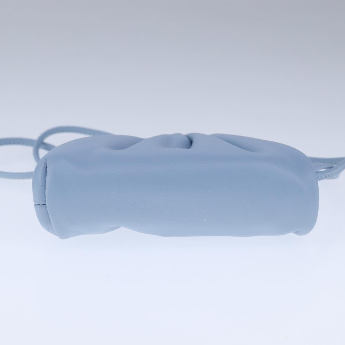 BOTTEGA VENETA The Pouch Leather Light Blue Auth 106740V