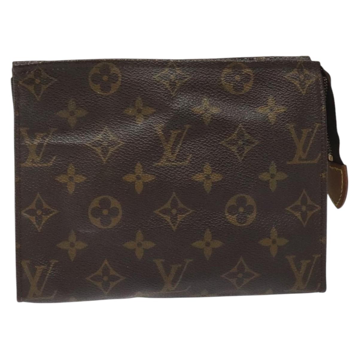 LOUIS VUITTON Monogram Poche Toilette 19 Pouch M47544 LV Auth 106751