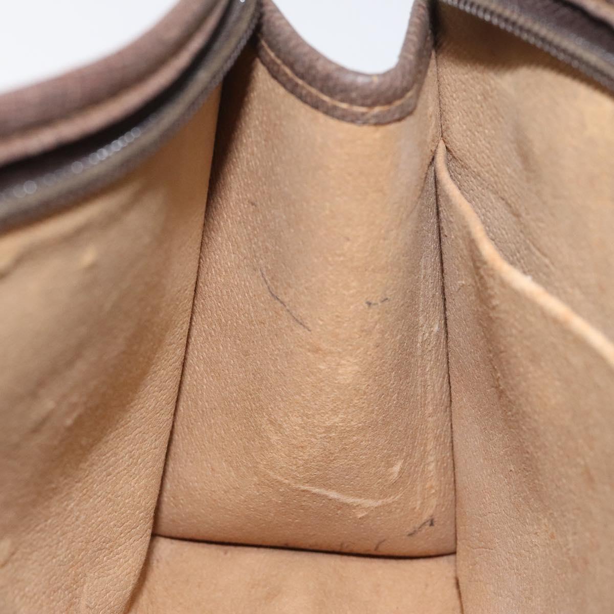 GUCCI GG Plus Supreme Clutch Bag PVC Beige Auth 106767