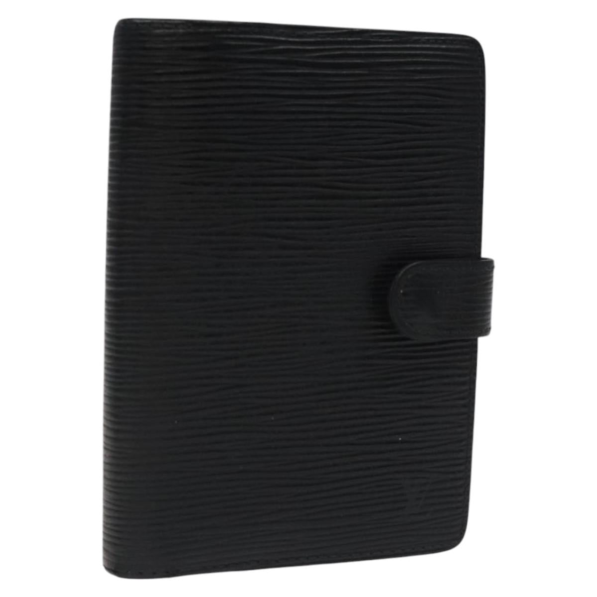 LOUIS VUITTON Epi Agenda PM Day Planner Cover Black R20052 LV Auth 106768