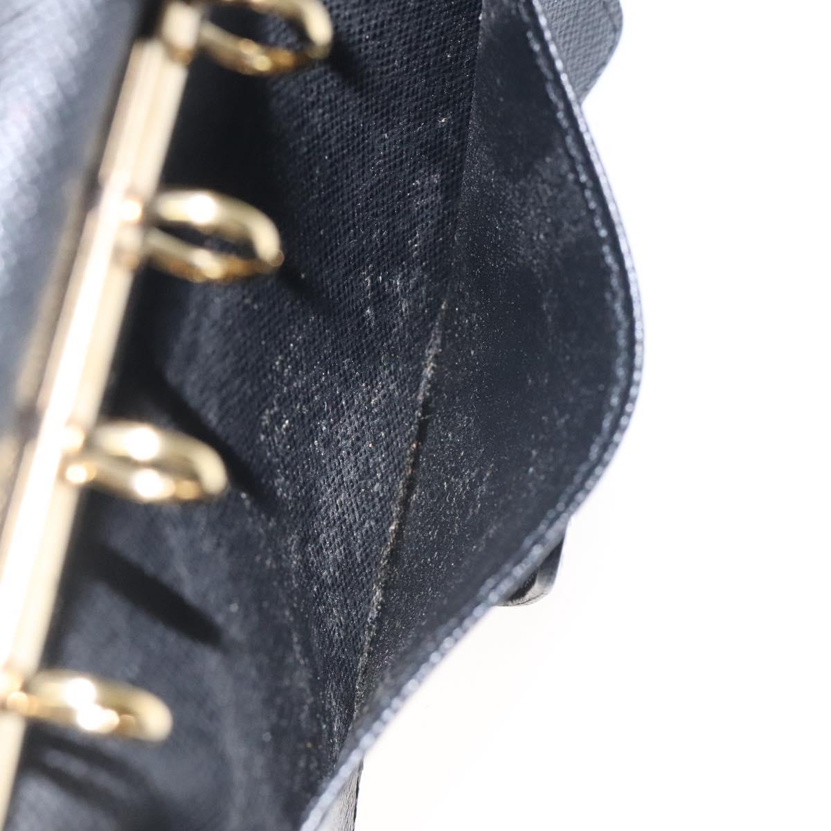 LOUIS VUITTON Epi Agenda PM Day Planner Cover Black R20052 LV Auth 106768