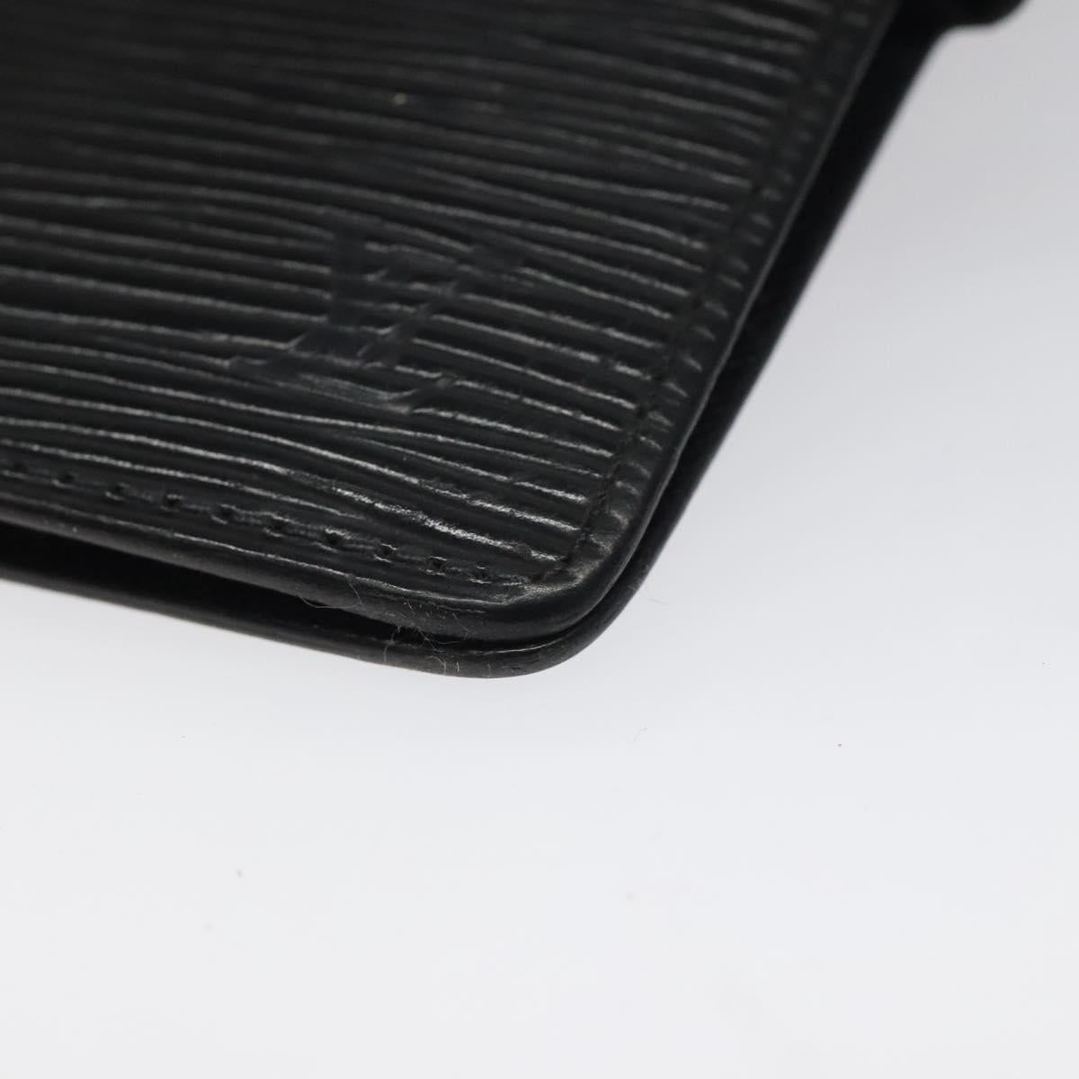 LOUIS VUITTON Epi Agenda PM Day Planner Cover Black R20052 LV Auth 106768