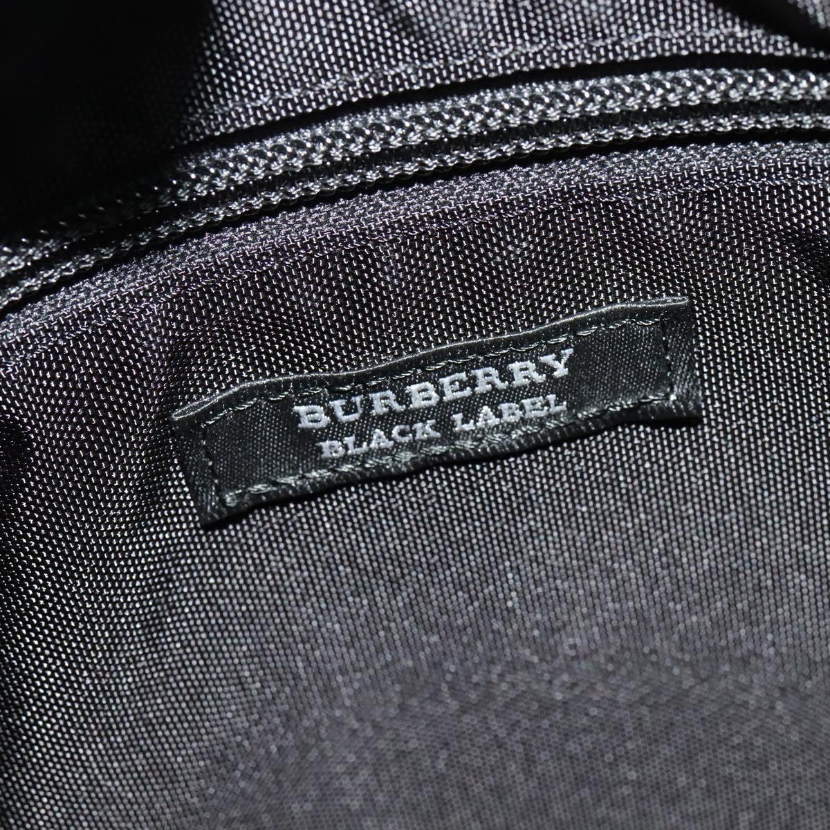 BURBERRY Black label Shoulder Bag Nylon Black Auth 106773
