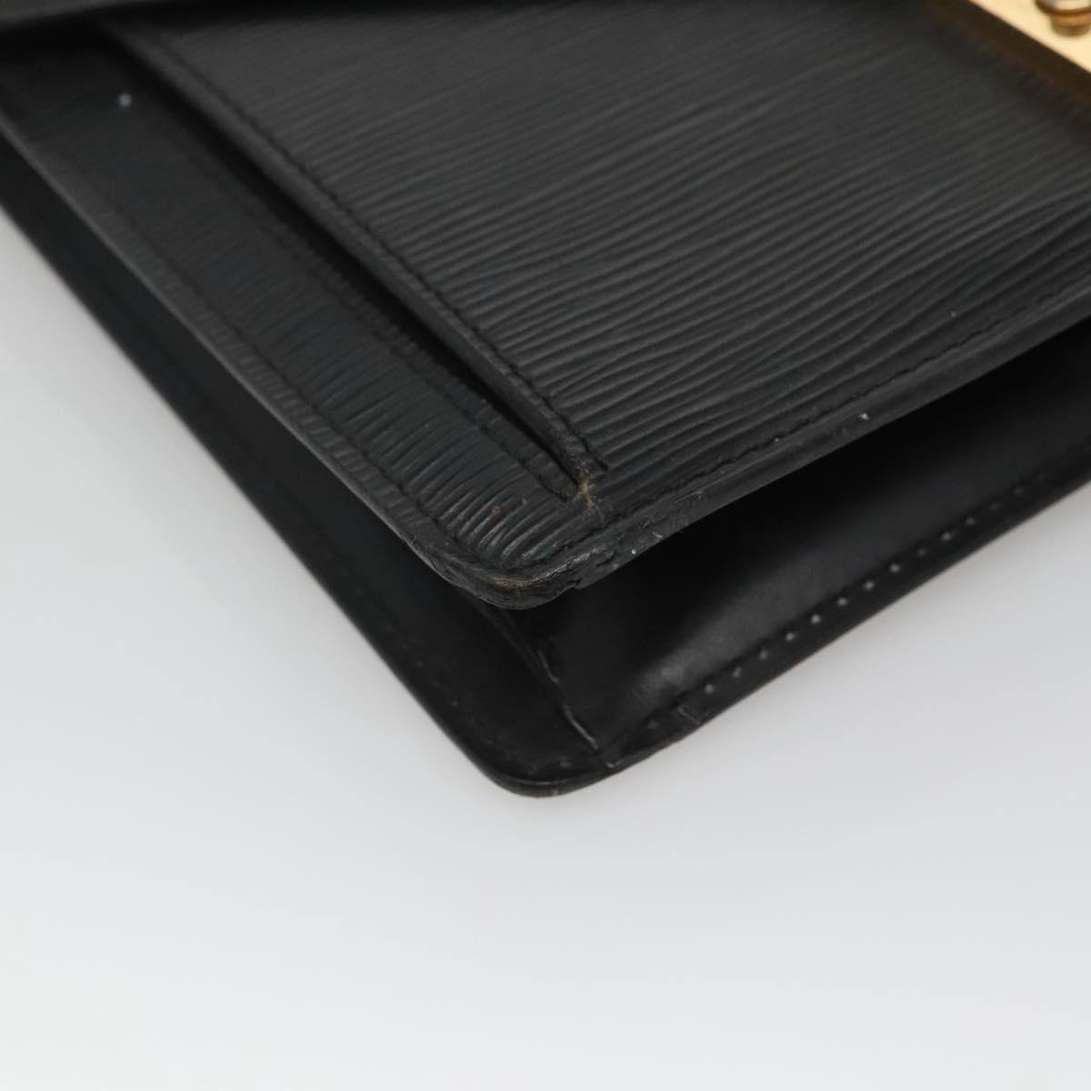 LOUIS VUITTON Epi Serie Dragonne Clutch Bag Black Noir M52612 LV Auth 106784