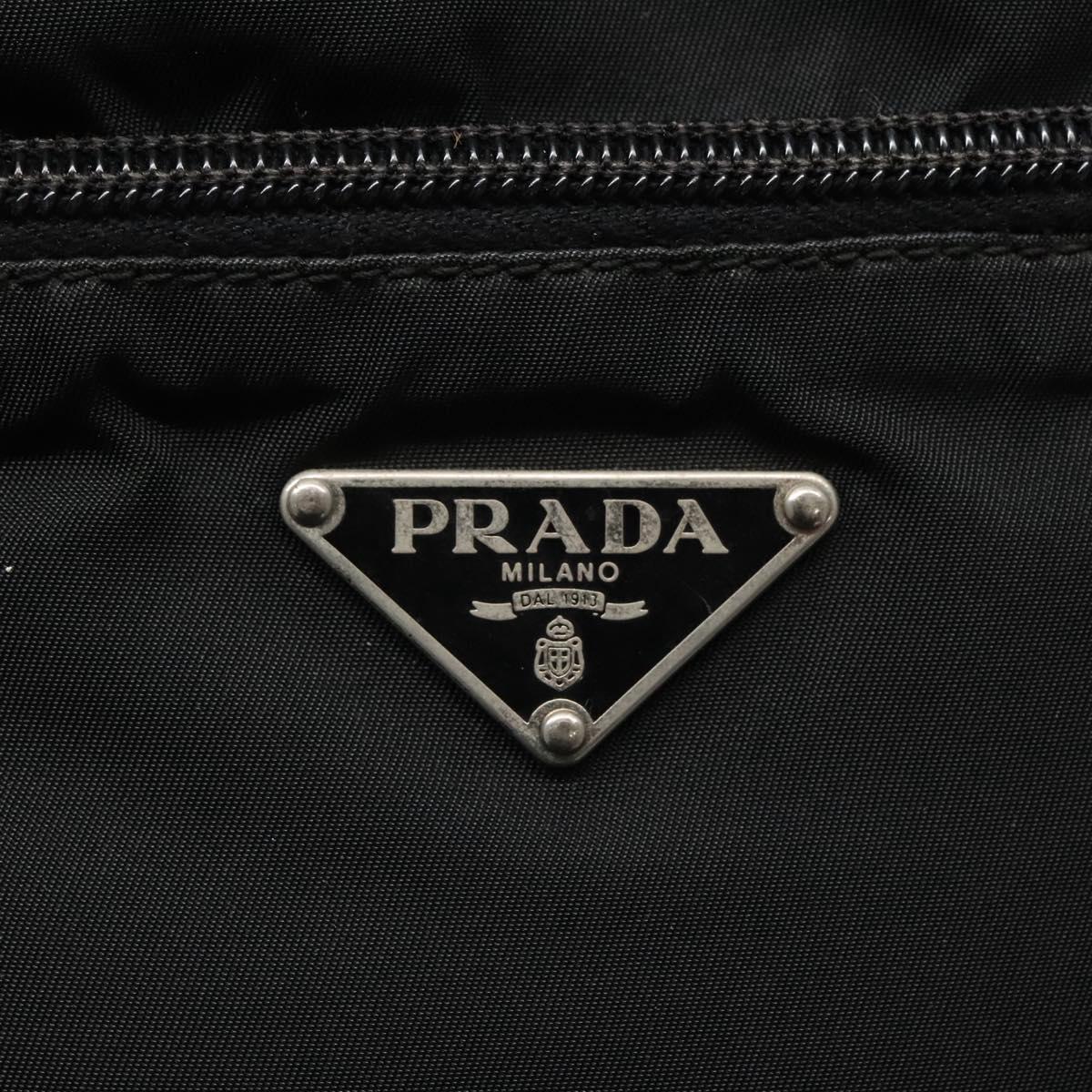 PRADA Shoulder Bag Nylon Black Auth 106791