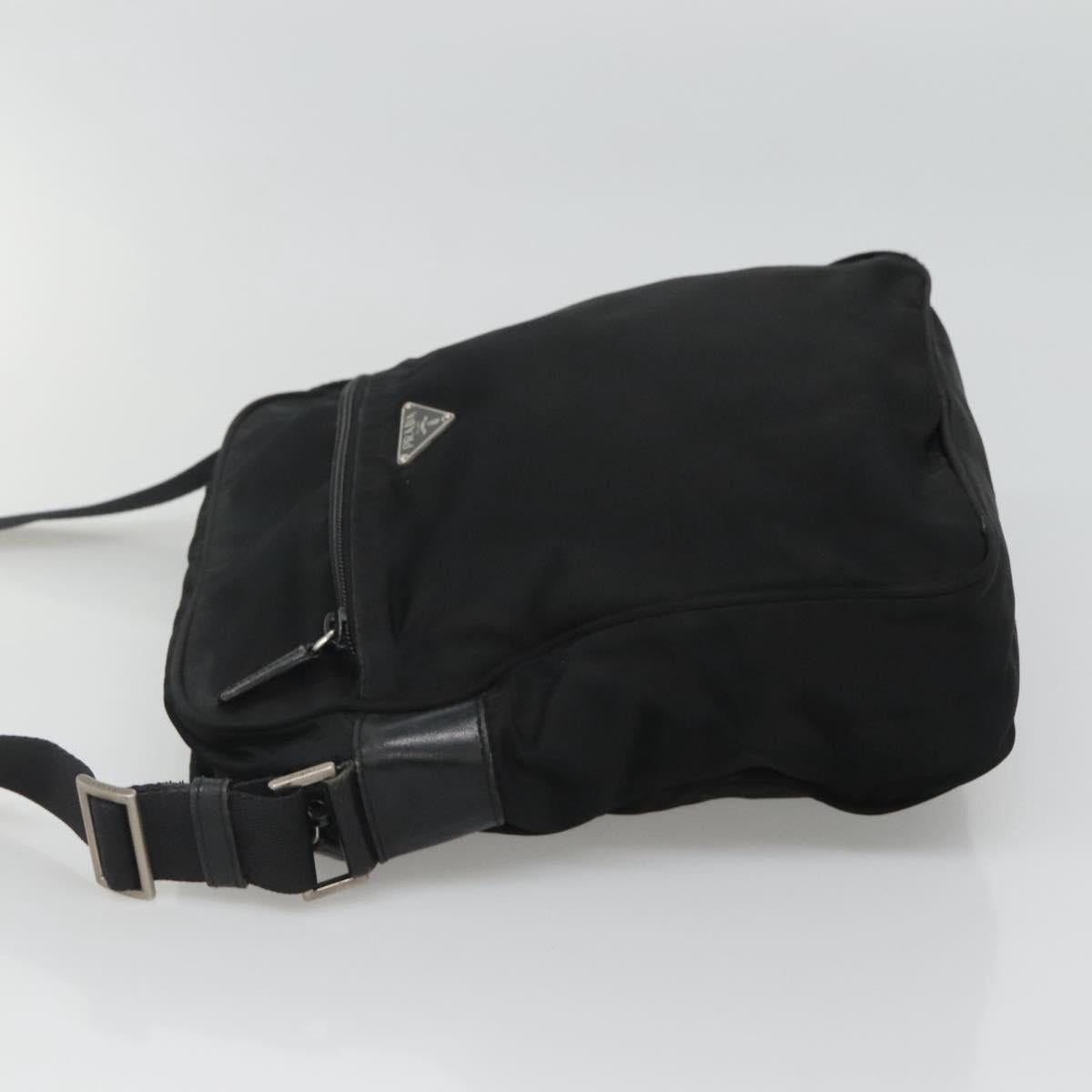 PRADA Shoulder Bag Nylon Black Auth 106791