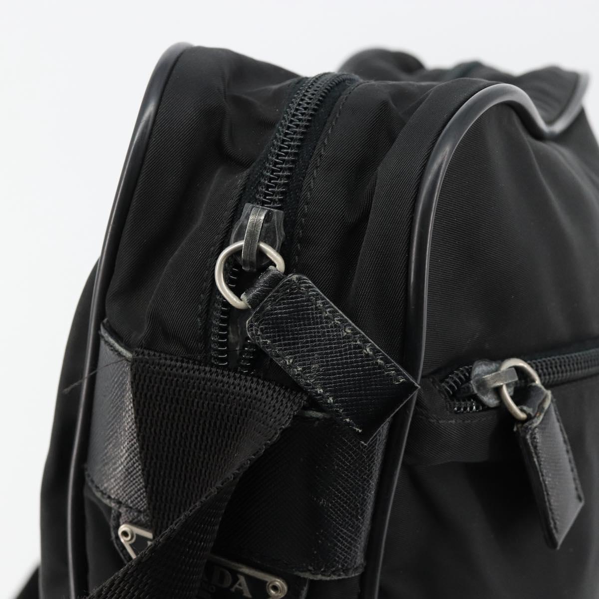 PRADA Shoulder Bag Nylon Black Auth 106796