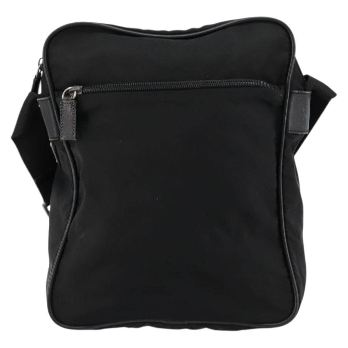 PRADA Shoulder Bag Nylon Black Auth 106796