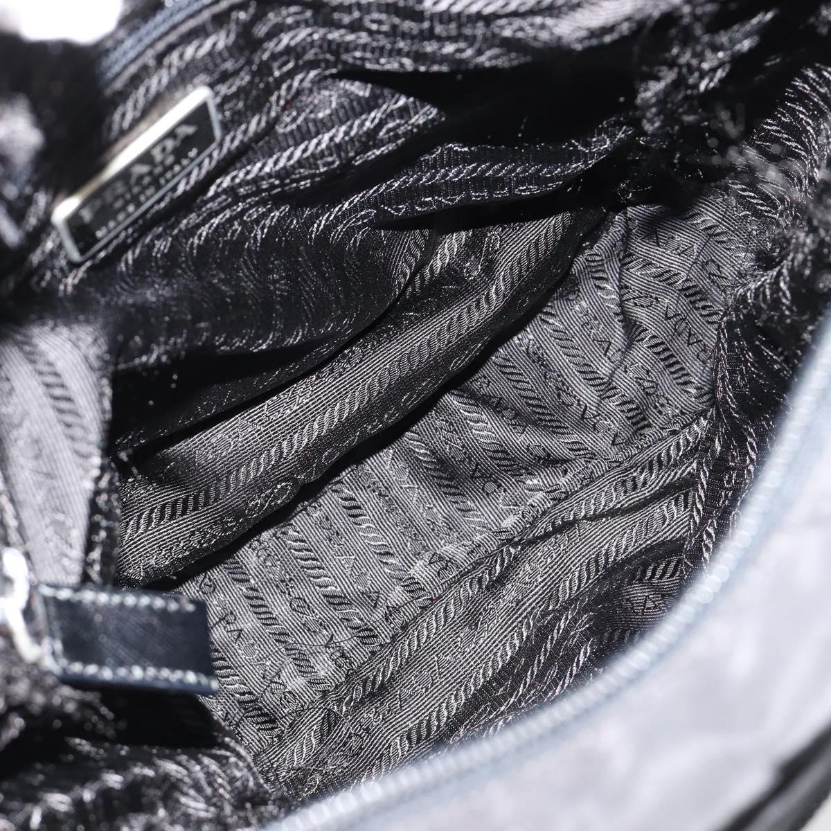 PRADA Shoulder Bag Nylon Black Auth 106796