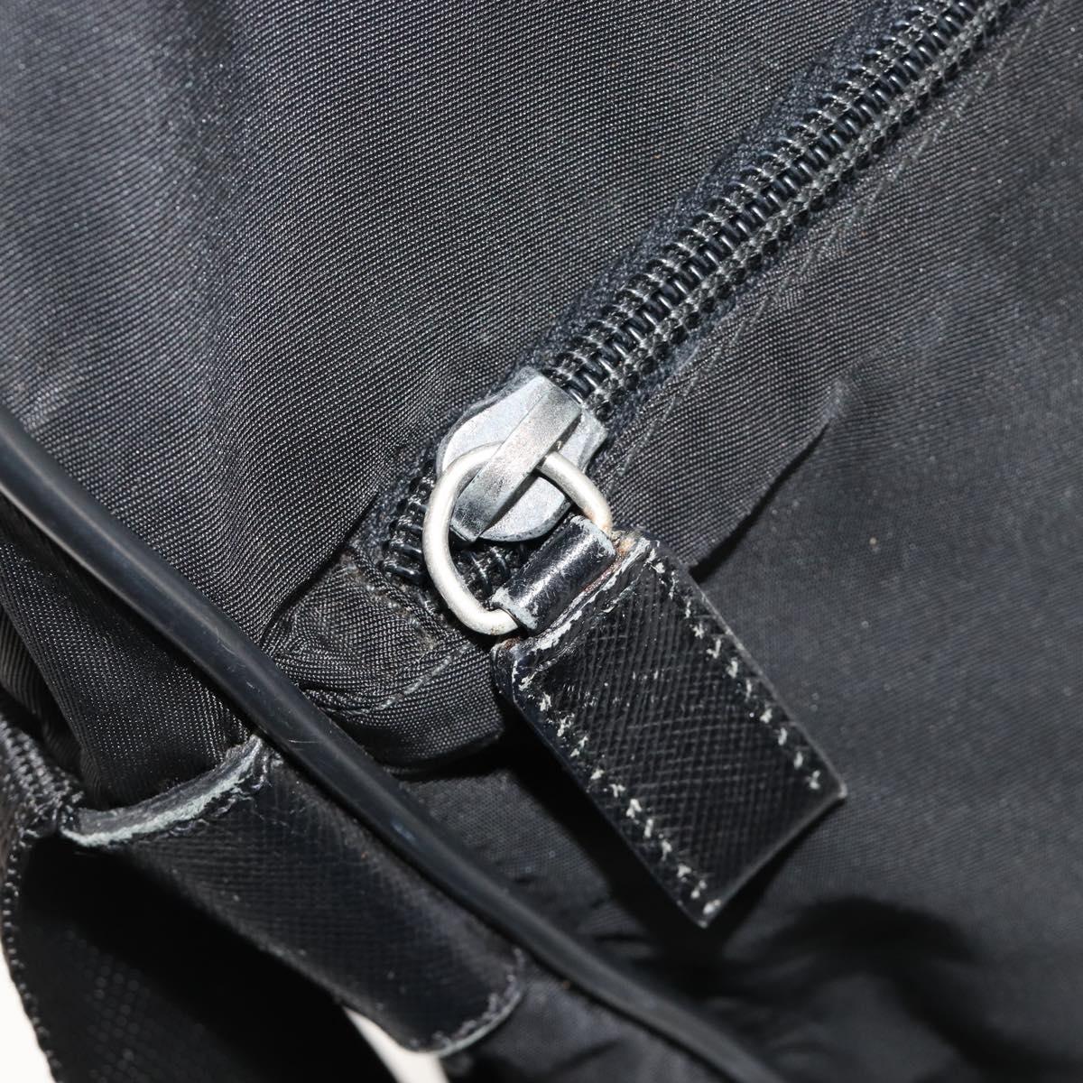 PRADA Shoulder Bag Nylon Black Auth 106796