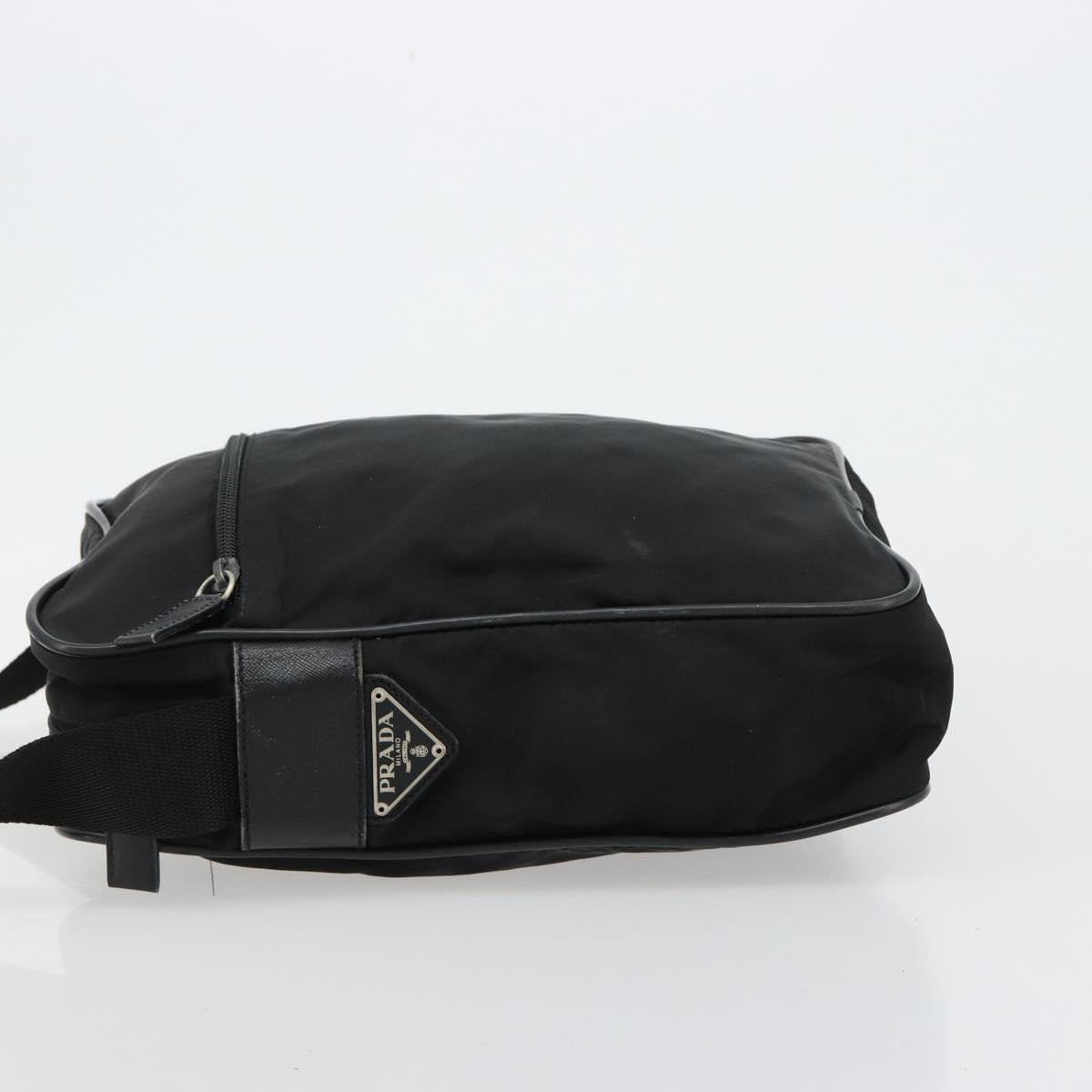 PRADA Shoulder Bag Nylon Black Auth 106796