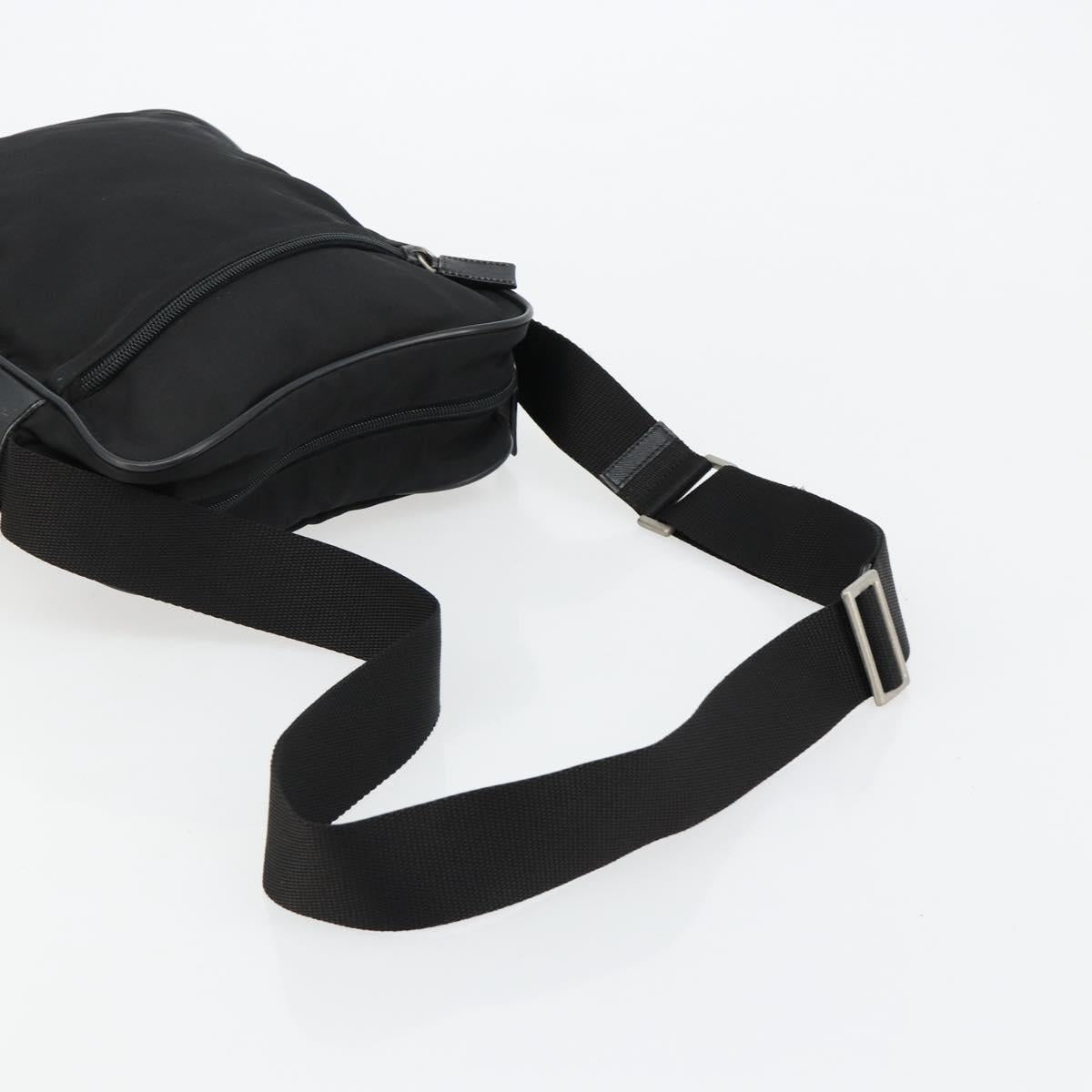PRADA Shoulder Bag Nylon Black Auth 106796