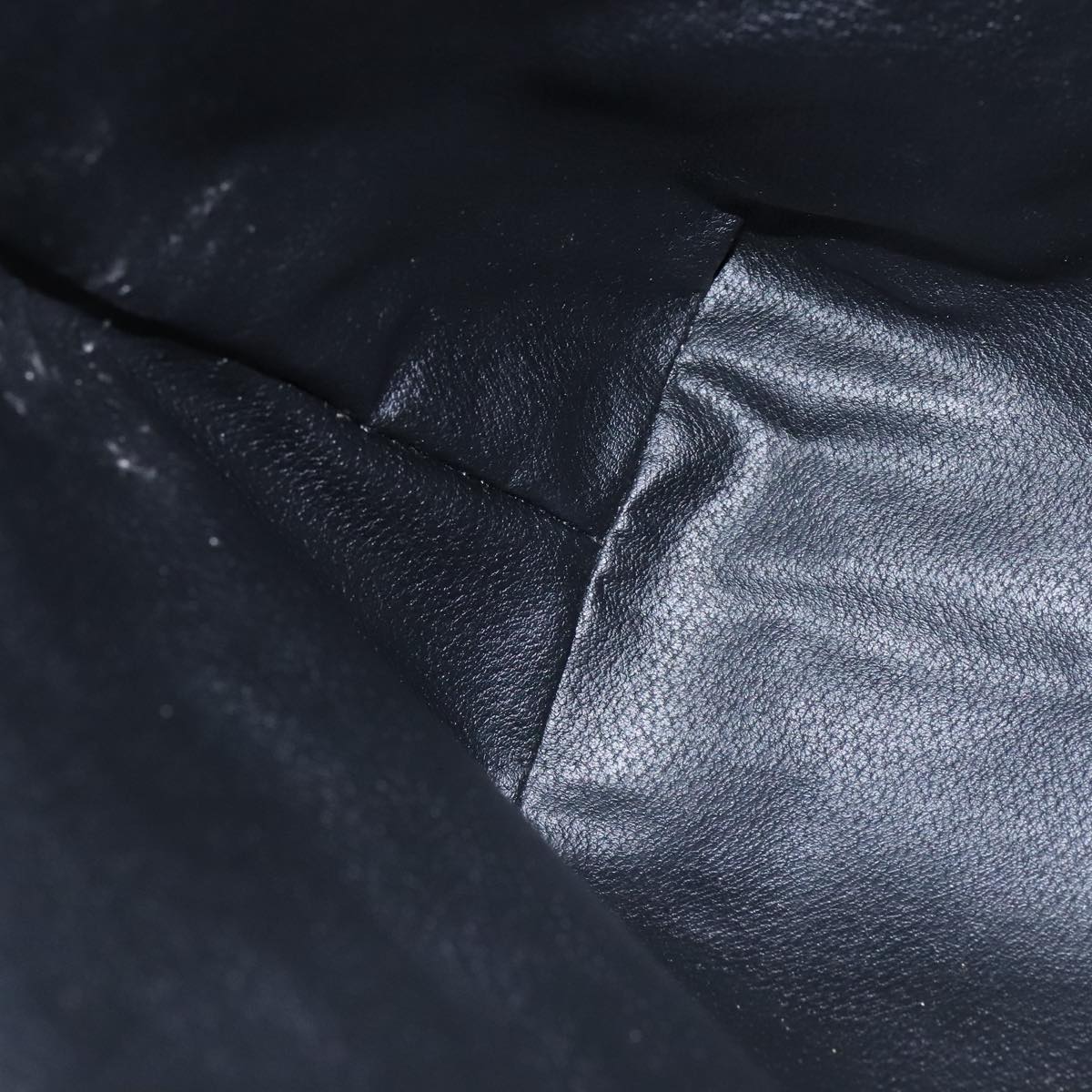 CELINE Macadam Canvas Tote Bag PVC Leather Black Gold Auth 106873V