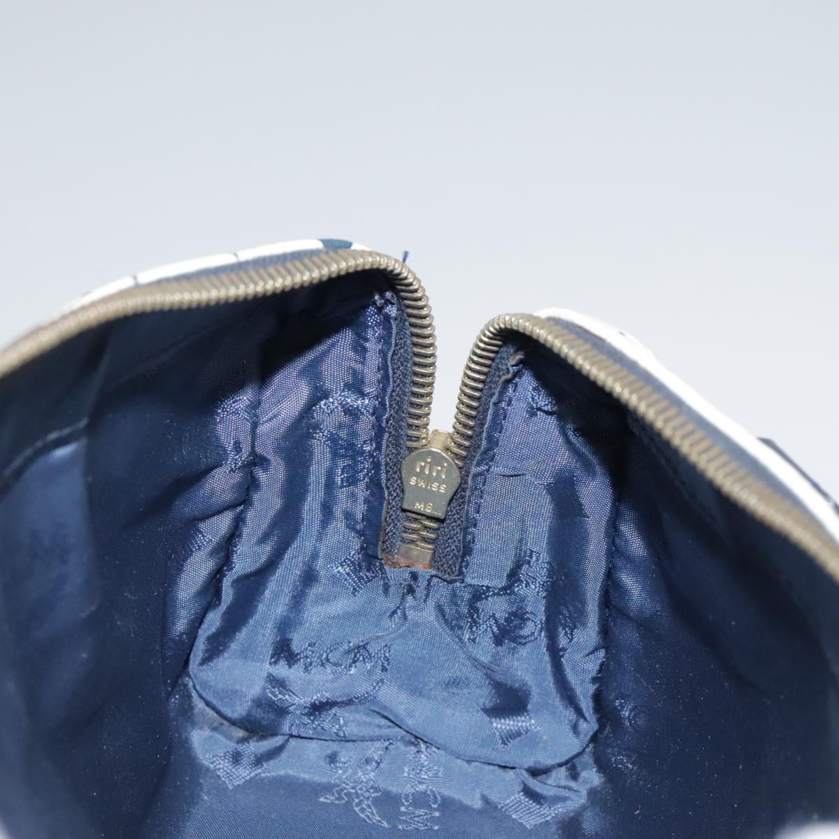 MCM Vicetos Logogram Mini Hand Bag PVC Leather White Auth 106889