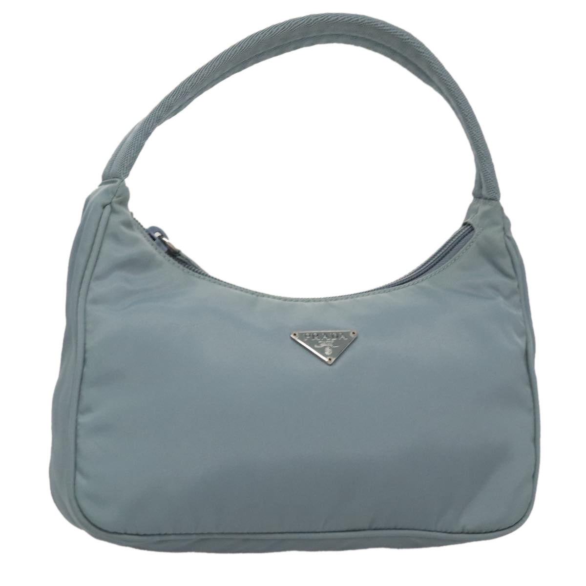 PRADA Accessory Pouch Nylon Light Blue Auth 107212