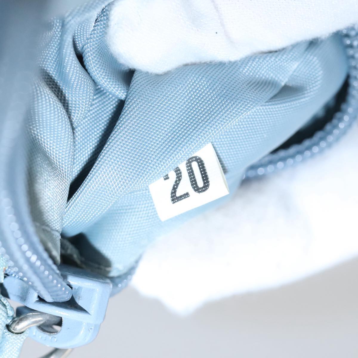 PRADA Accessory Pouch Nylon Light Blue Auth 107212