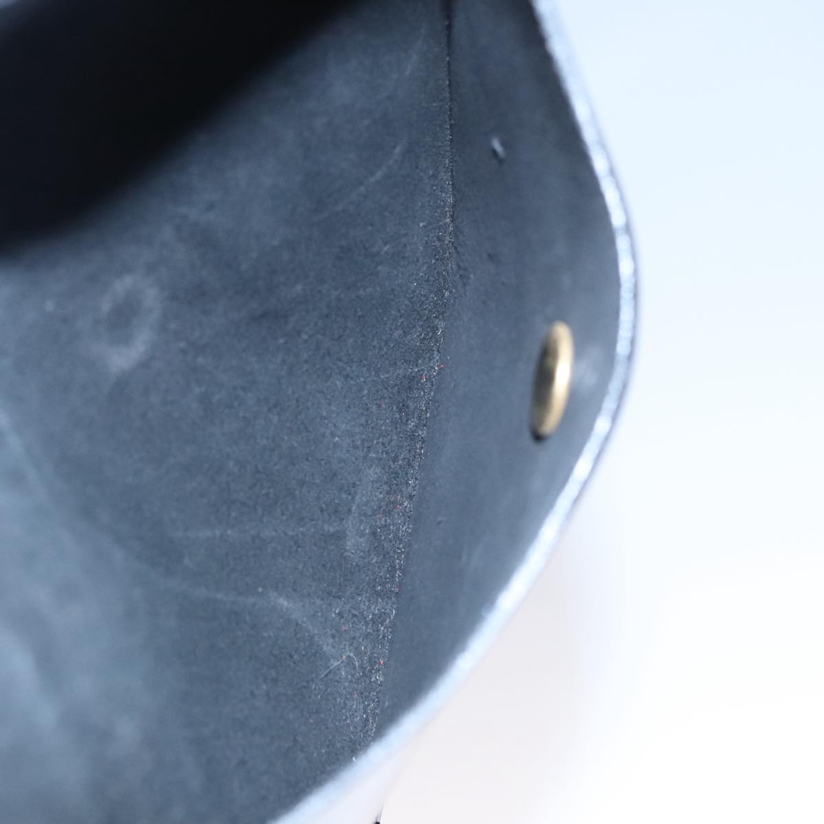 Salvatore Ferragamo Hand Bag Enamel Black Auth 107226