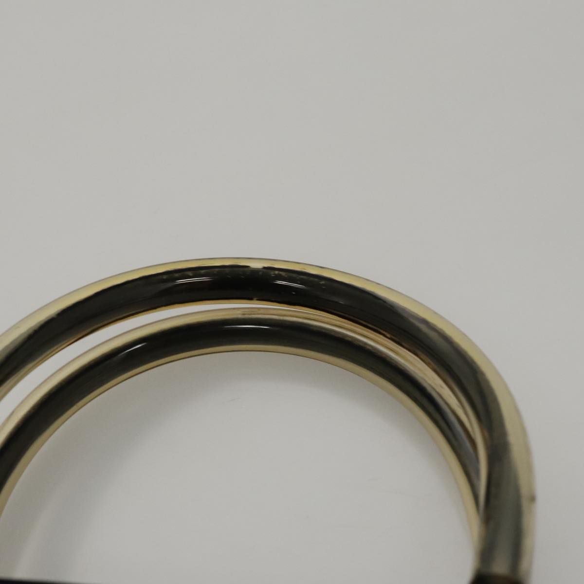 Salvatore Ferragamo Hand Bag Enamel Black Auth 107226