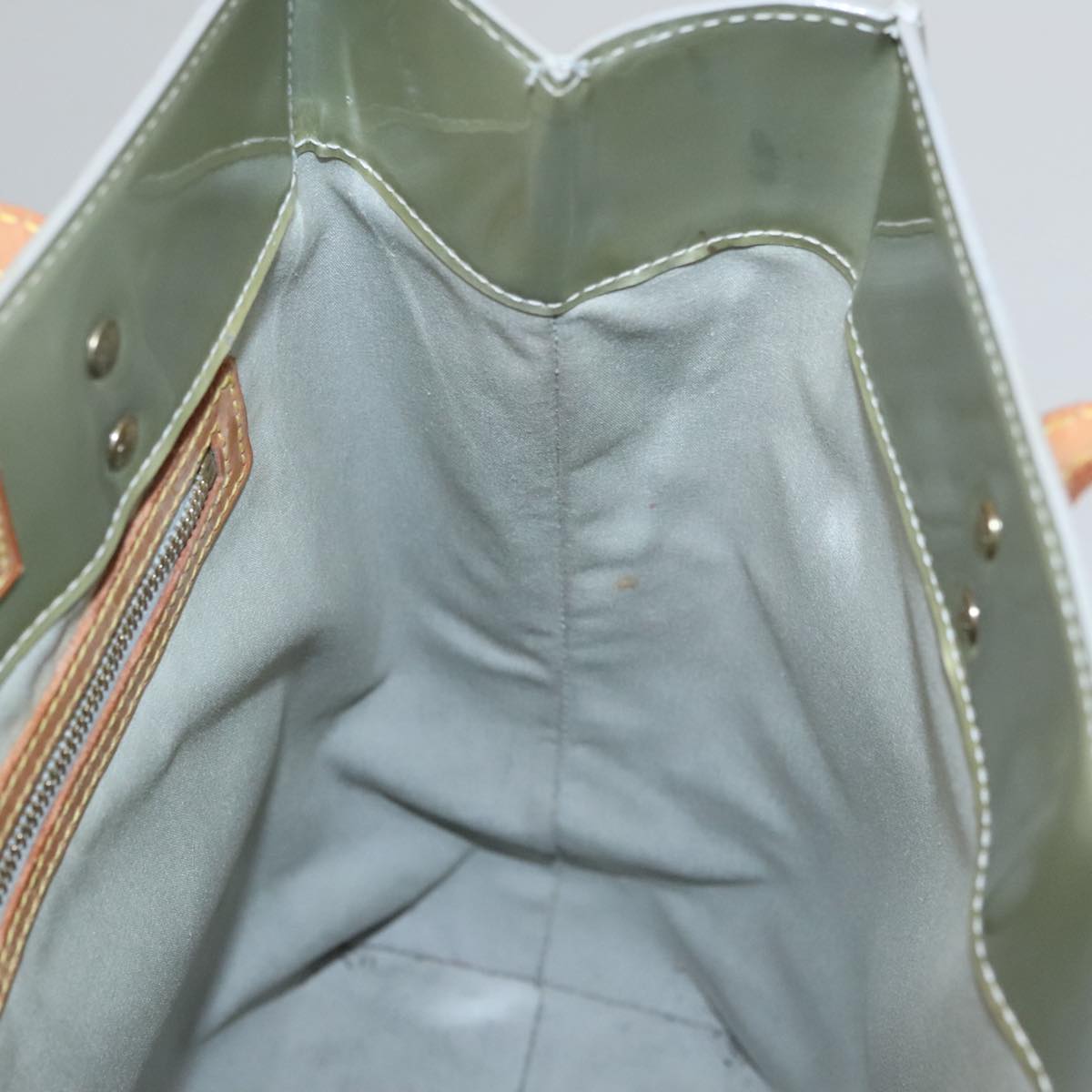 LOUIS VUITTON Monogram Vernis Reade MM Hand Bag Gris M91142 LV Auth 107397