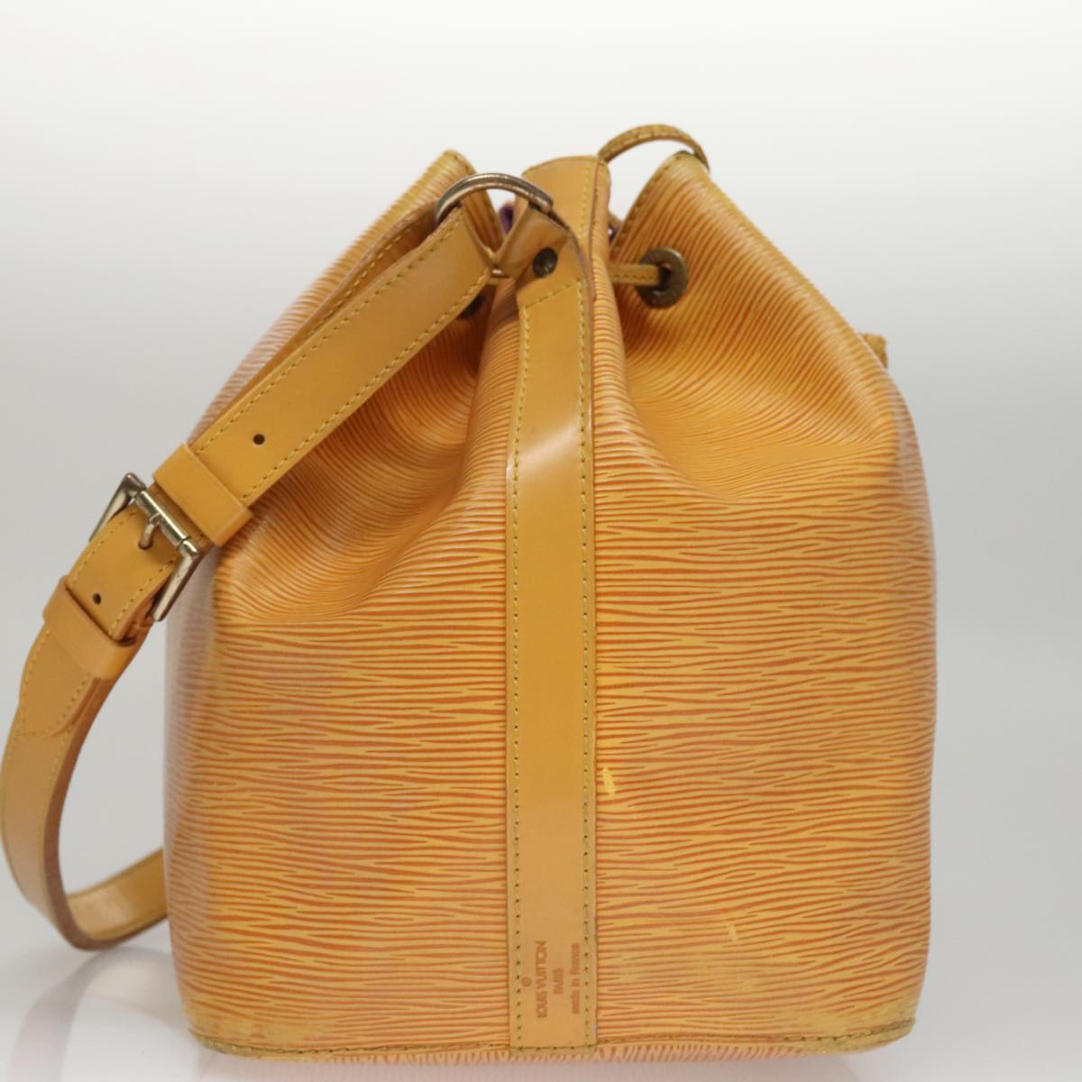LOUIS VUITTON Epi Petit Noe Shoulder Bag Yellow M44109 LV Auth 107472