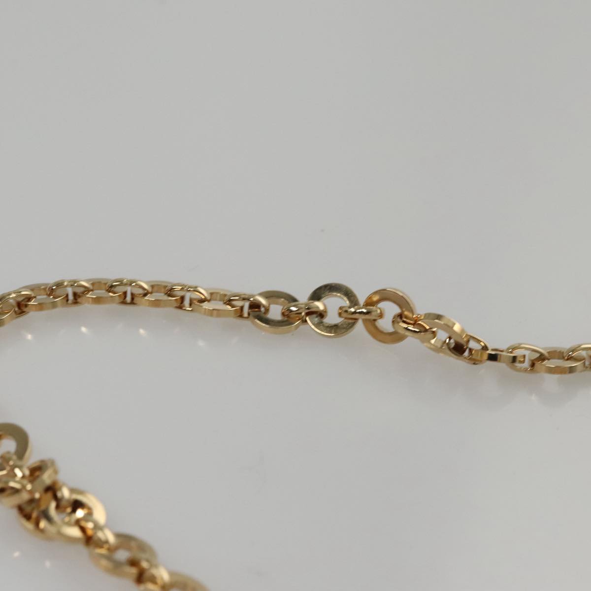 Salvatore Ferragamo Gancini Chain Shoulder Bag Enamel Black Gold Auth 107493