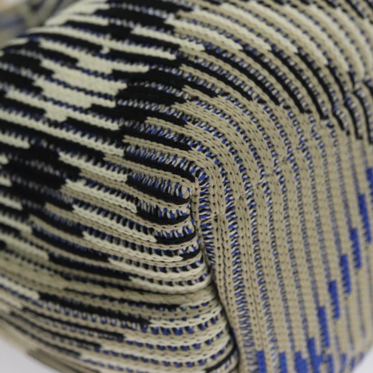 BURBERRY Mini Peg Duffle Bag Chain Hand Bag Gray Auth 107507SV