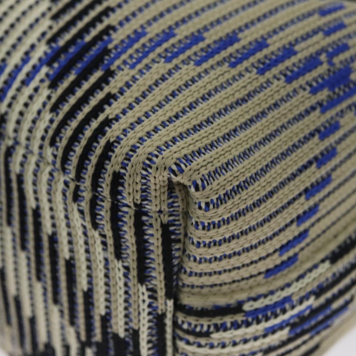 BURBERRY Mini Peg Duffle Bag Chain Hand Bag Gray Auth 107507SV