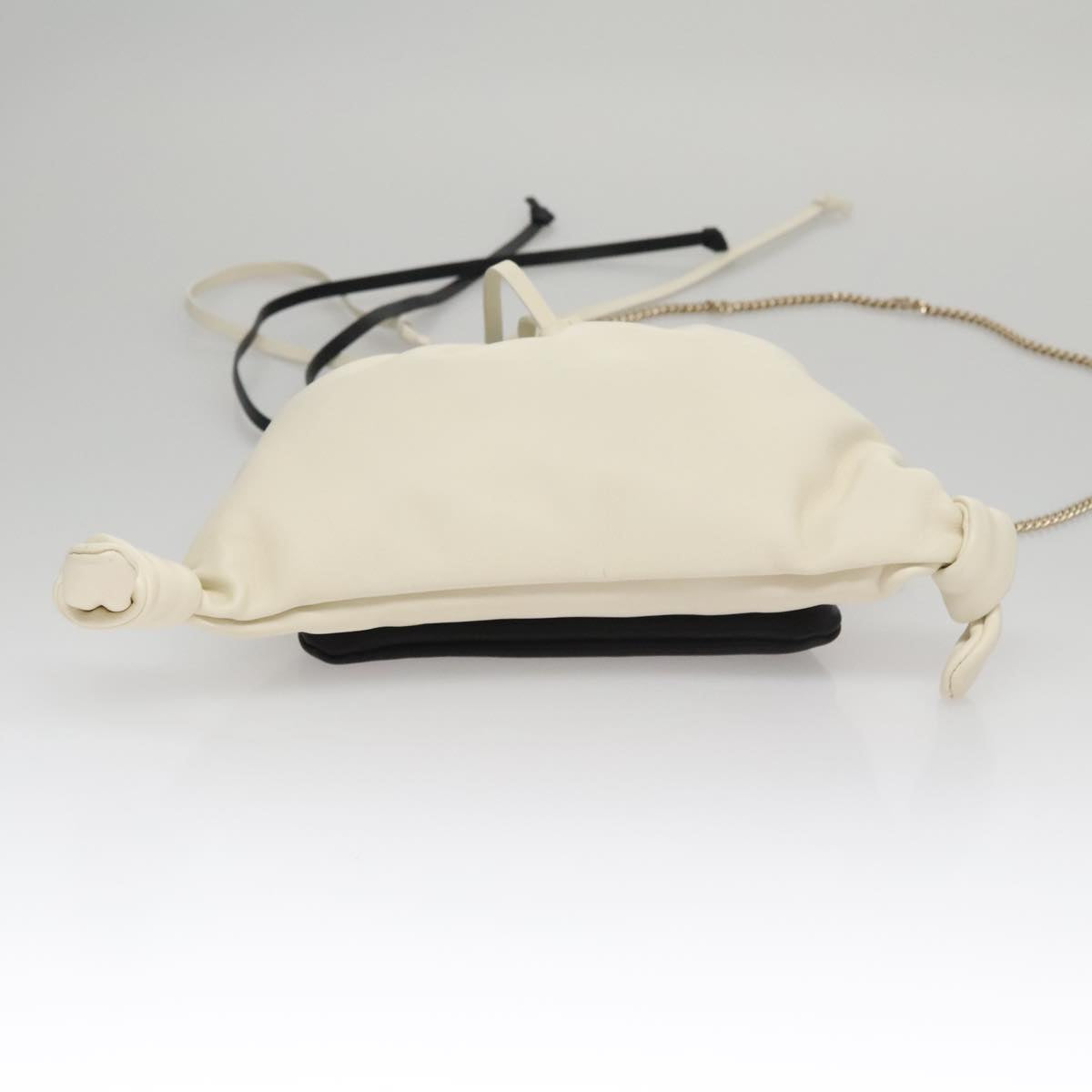 Chloe Arlin Hand Bag Leather 2way White Black Auth 107511V