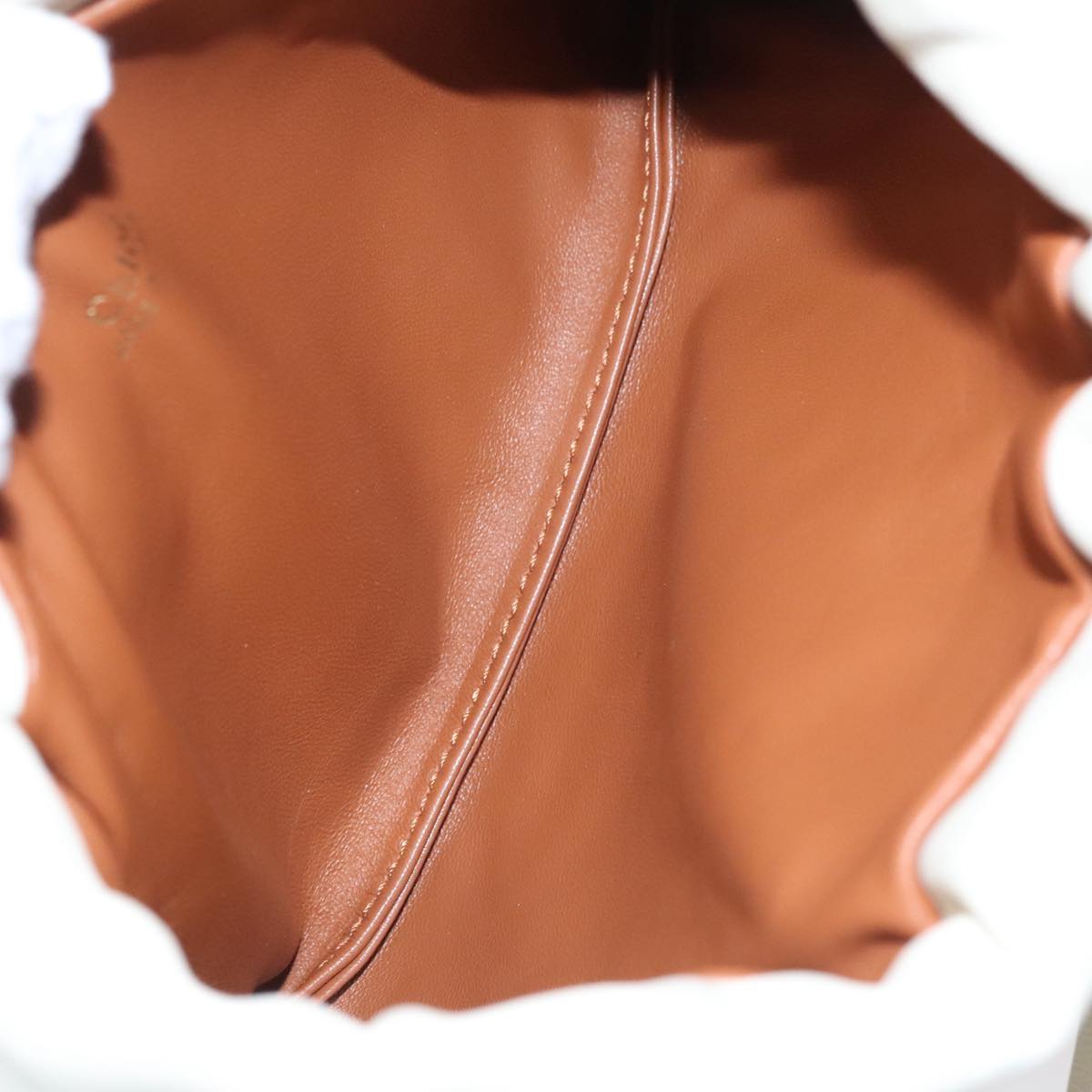 Chloe Arlin Hand Bag Leather 2way White Black Auth 107511V