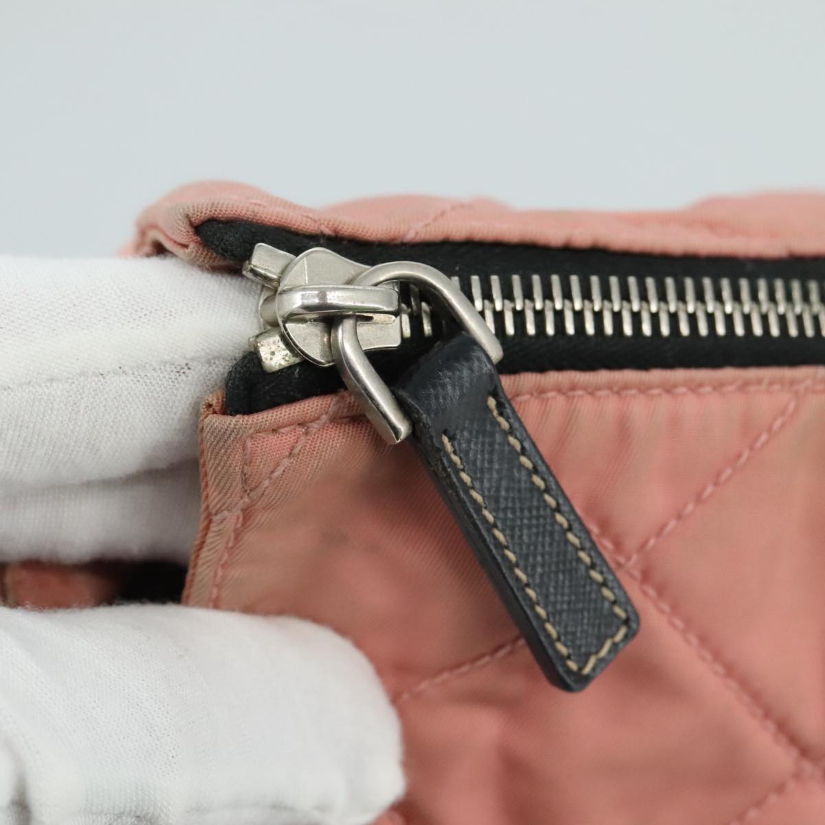 PRADA Shoulder Bag Nylon Pink Auth 107515