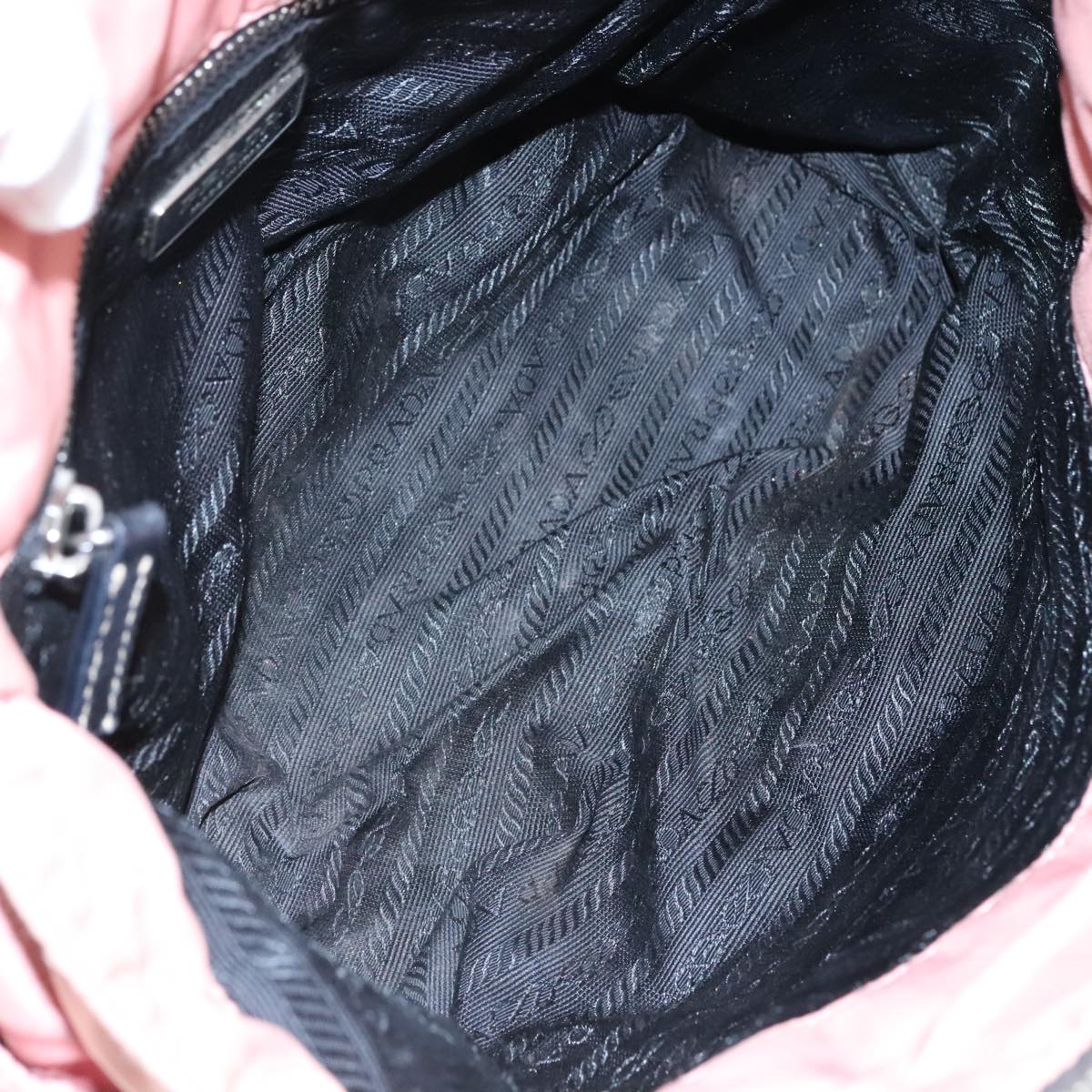 PRADA Shoulder Bag Nylon Pink Auth 107515