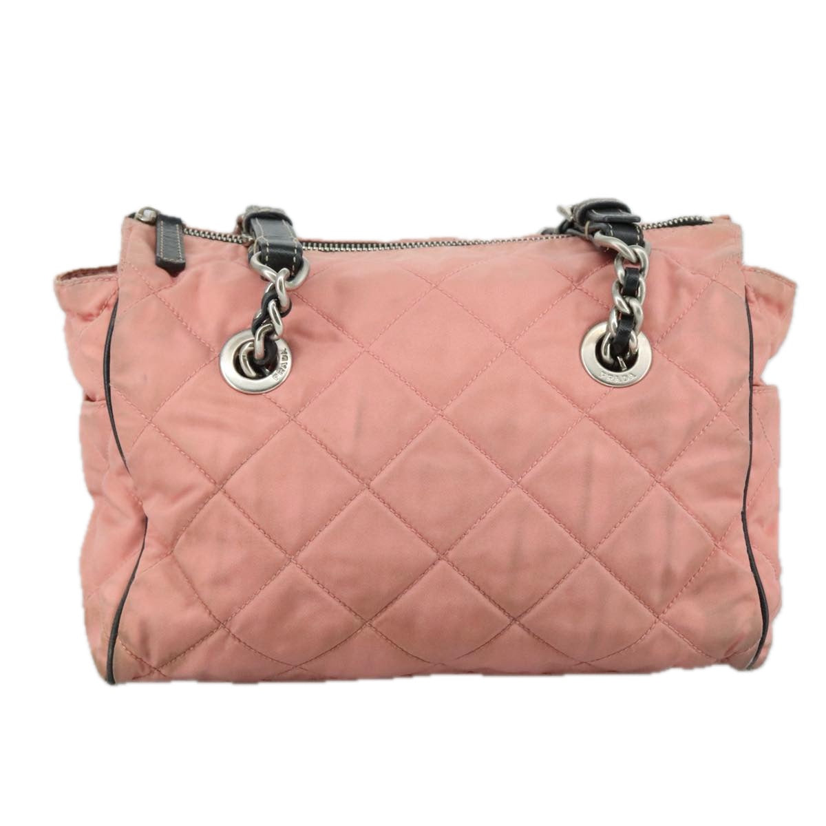 PRADA Shoulder Bag Nylon Pink Auth 107515