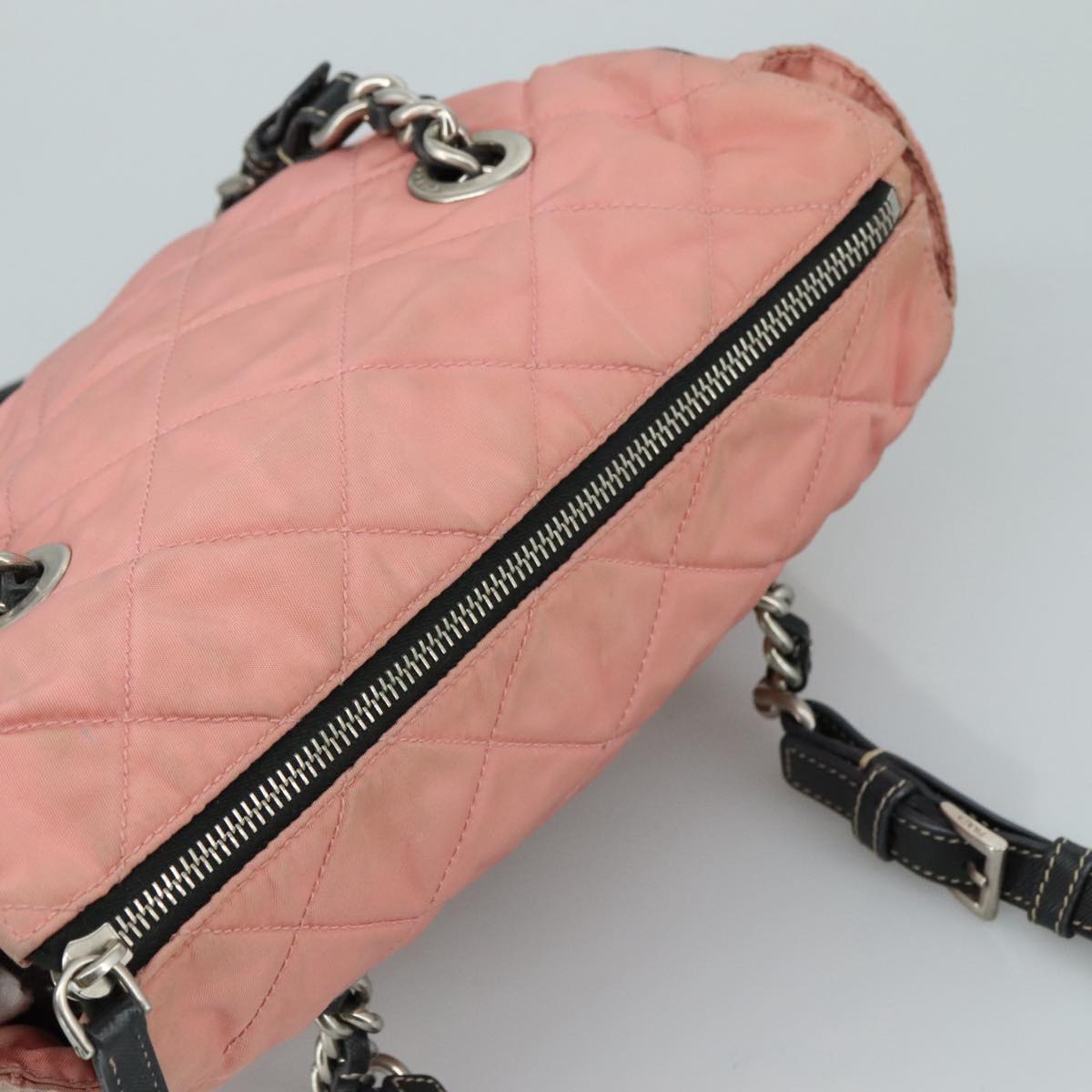 PRADA Shoulder Bag Nylon Pink Auth 107515