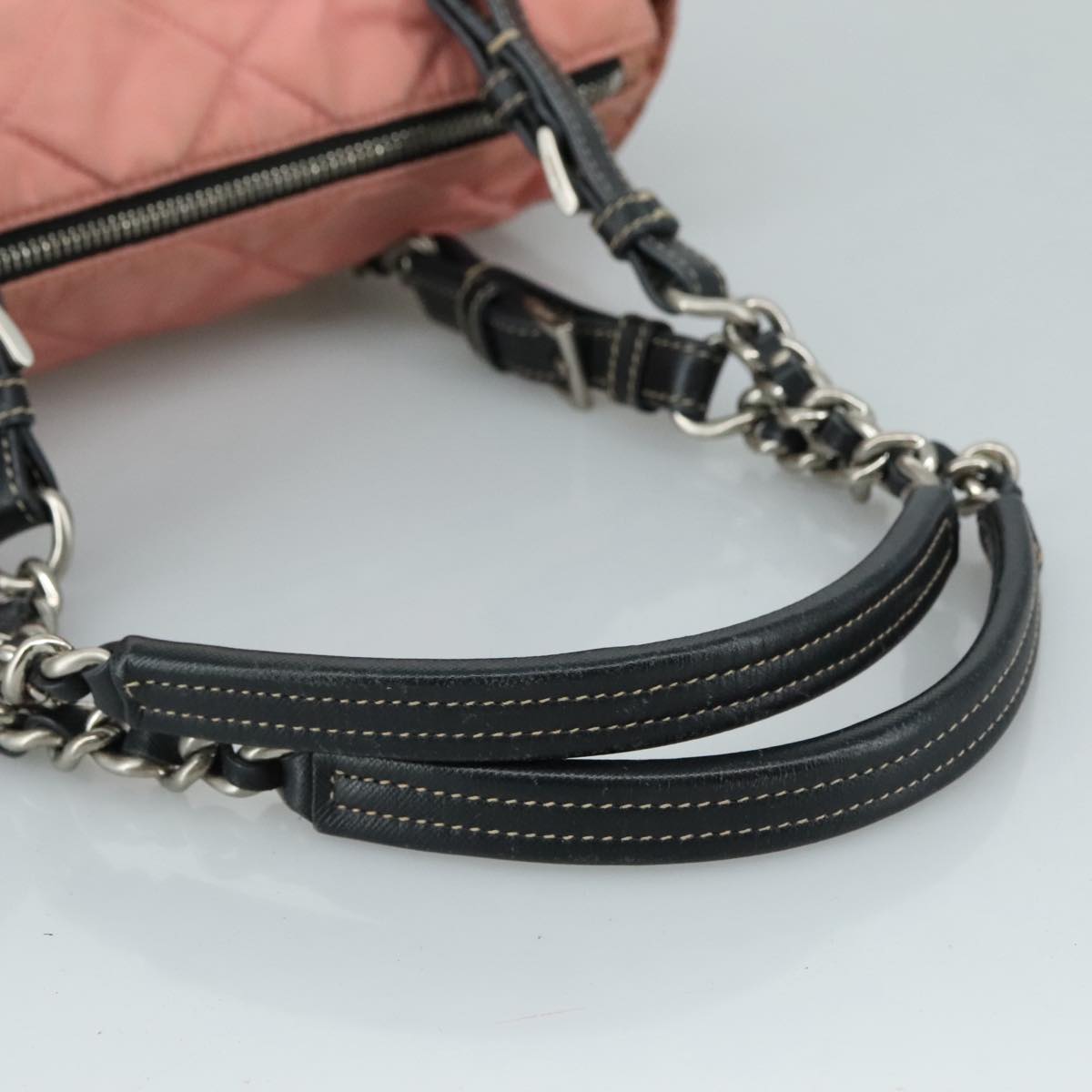 PRADA Shoulder Bag Nylon Pink Auth 107515